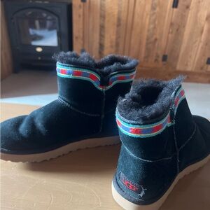 UGG Black Fuzzy Boots